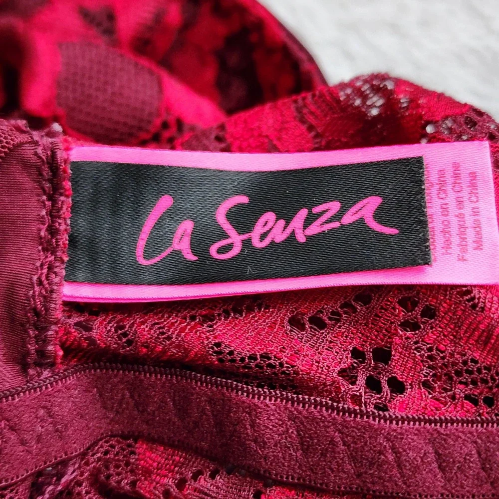 Victoria's Secret Lace Bralette Womens Large Red Floral Romantic Boho Bra - Picture 9 of 13